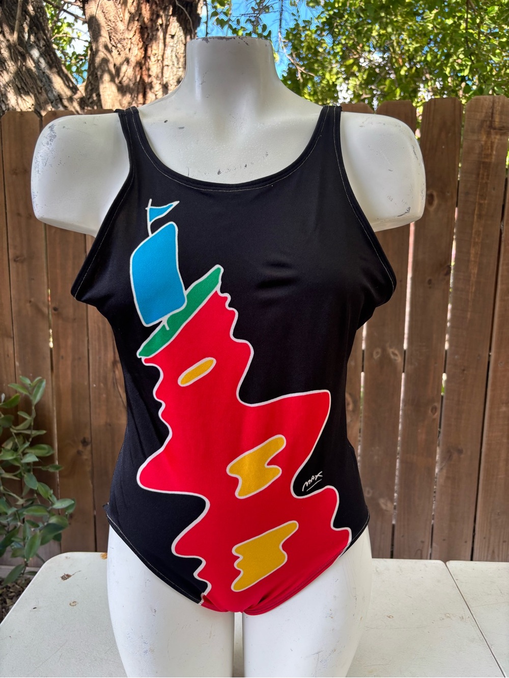 Vintage Peter Max One Piece Swimsuit size M.